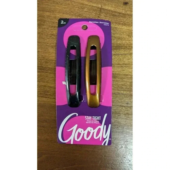 Goody Large Hair Barrettes, 2-Count - Slideproof and Lock-In Place (New) - Picture 1 of 4